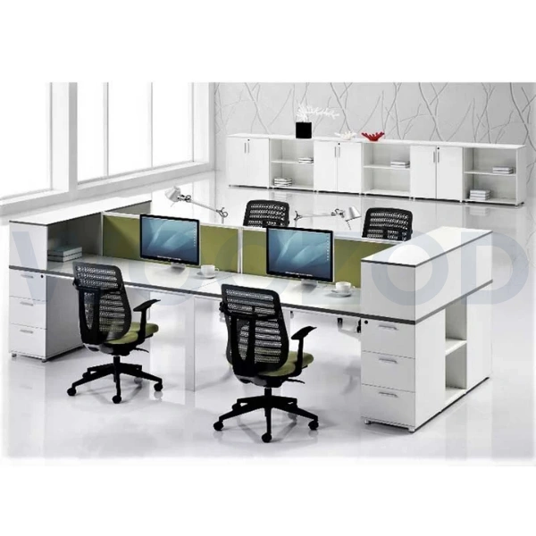 Woozod WS-29 Contemporary Office Workstation – Custom Laminated Sheet Desk with PVC Edging by Woozod.