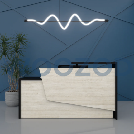 Woozod Creek Reception Desk modern reception counter with dual-tone finish.