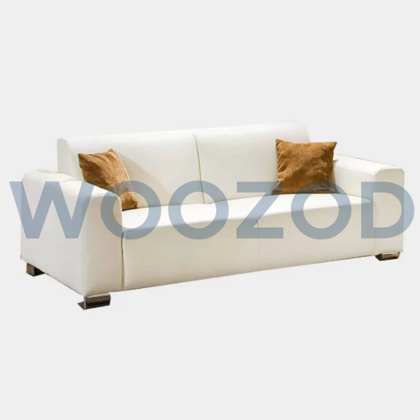 Woozod Elegant Sofa double seater with leatherette upholstery and foam cushioning.