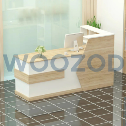 Woozod Reception Counter RC 06 with customizable size and color, perfect for reception areas and offices.