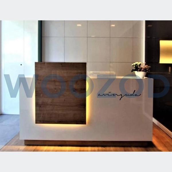 Woozod Reception Counter RC-18 modern customizable office reception desk.