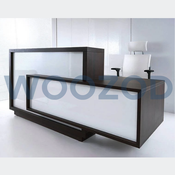 Woozod Reception Counter RC-19 modern customizable office reception desk.