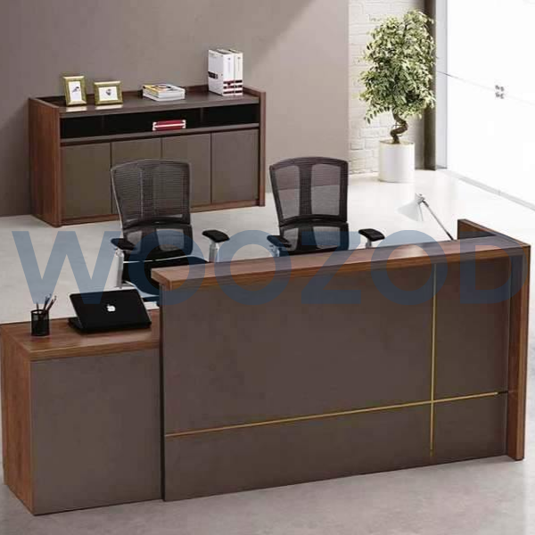 Woozod Reception Counter RC-20 modern customizable office front desk.