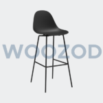 TA bar stool with polypropylene seat and steel or oak frame by Woozod Furniture.
